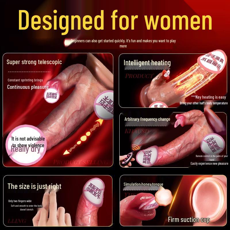 Masturbator Dildo Retractabil Automat pentru Femei: Baston pentru Orgasm Feminin