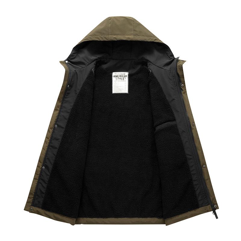 Men's Winter Plus Velvet Plus Size Men's Loose Tooling Trendy Fat Plus Fat Plus Thick Jacket