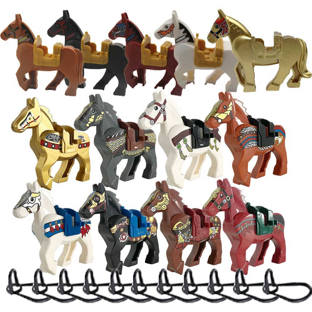 Medieval Zoo Building Blocks Character Accessories Mounts Animals Deer Elephants Camels Wolves Warhorses Bricks Toy Gifts K080