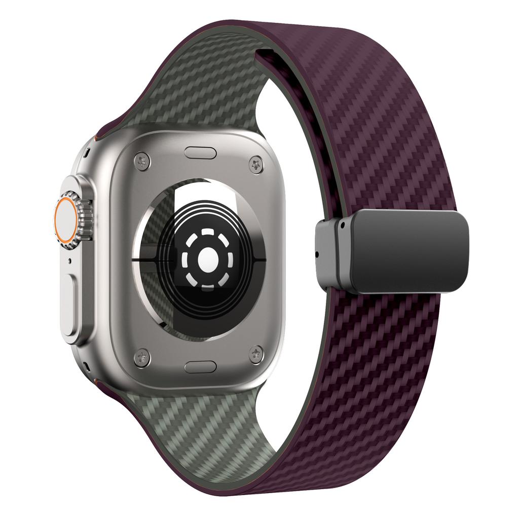 Magnetic band For Apple Watch Straps 44mm 45mm 41mm 40mm 46mm Silicone Bracelet Loop iWatch series 10 9 8 7 6 SE 3 Ultra 2 49mm