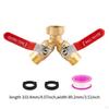 2 Way Garden Hose Splitter 3/4" Brass Tap Connector 3/4 Inch Ght Thread and Washers Connect