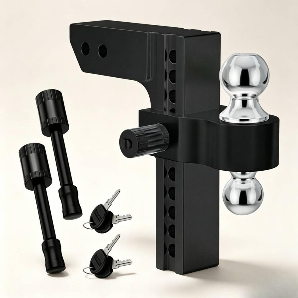 Adjustable Trailer Hitch Ball Mount Strong Secure