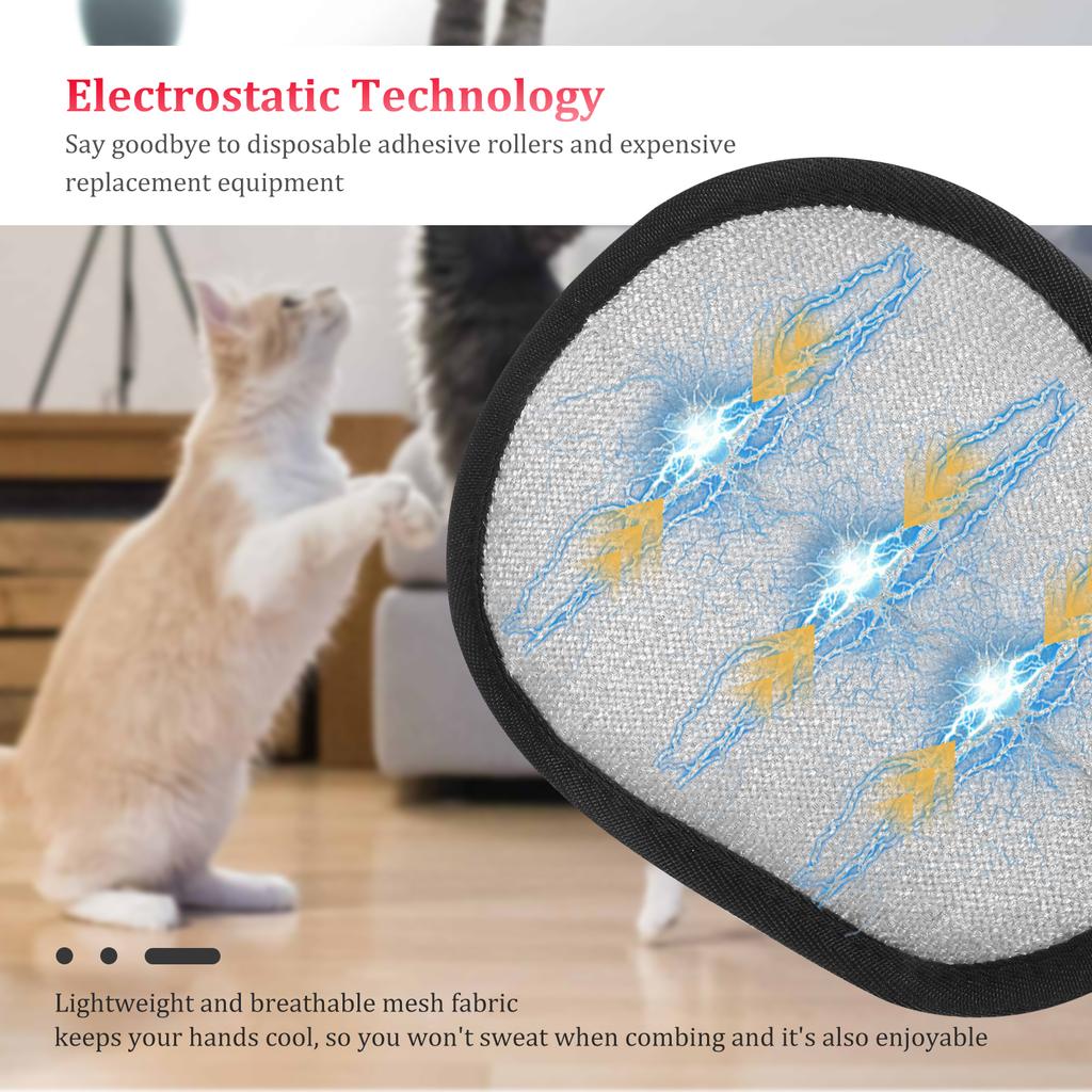 2Pcs Pet Grooming Gloves Efficient Pet Hair Removal Glove Reusable Electrostatic Cat Dog Hair Brush Cleaning Tool Pet Supplies