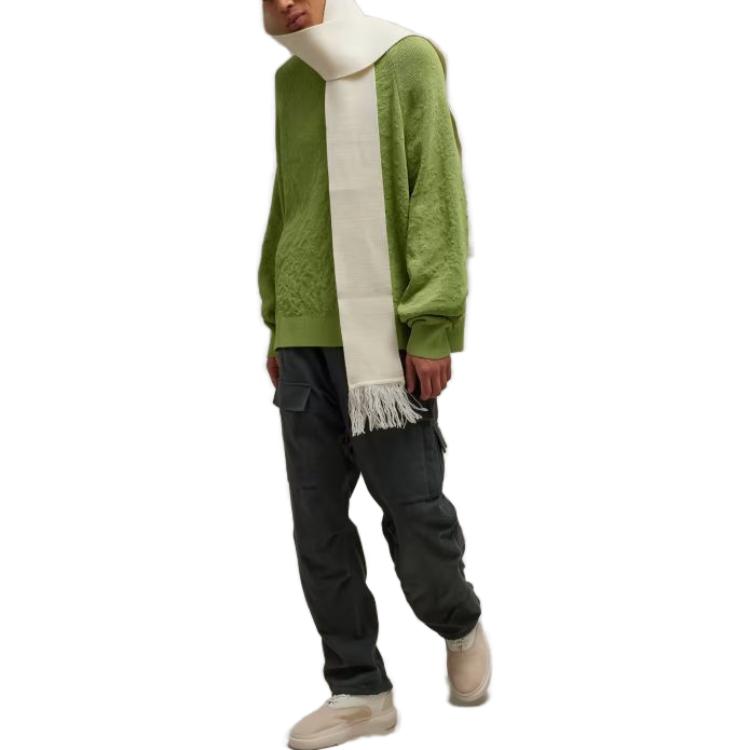 Y-3 Solid Color Knitted Crew Neck Long Sleeve Sweater Unisex Sweater Green IP7713