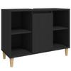 VidaXL Black Sink Cabinet 80x33x60 Cm Engineered Wood 821285