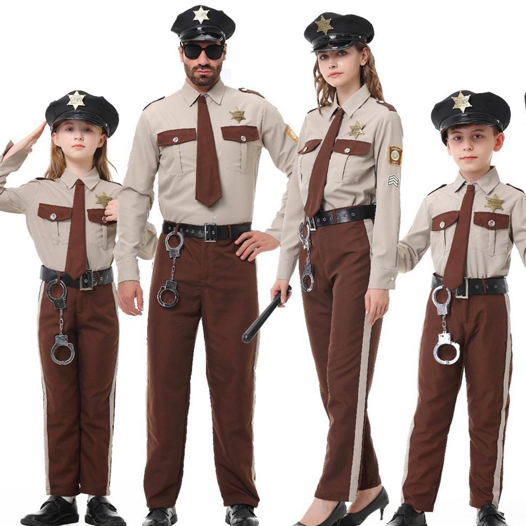 Sheriff Kostüm für Erwachsene & Kinder für Halloween Rollenspiel Bühnenauftritt