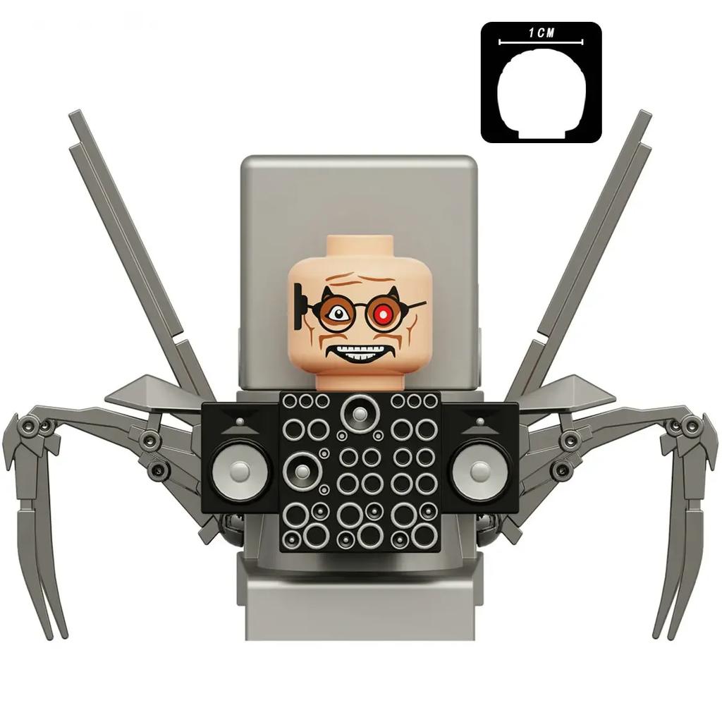 Mini Skibidi Toilet Man Figure Anime Building Block Toys Tvman Plus Titan Cameraman Speakerman Bricks Model Kid Birthday Gifts