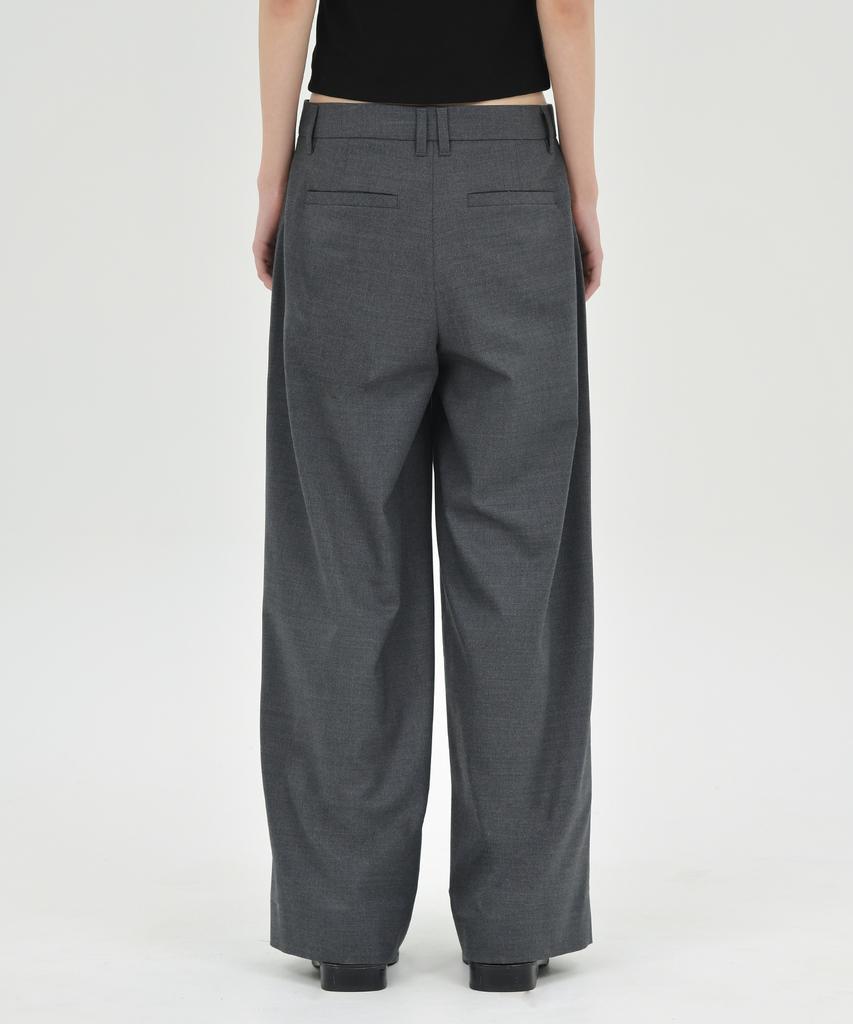 Beulaunyadeu W Wool Wide Pants, Charcoal