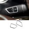 2015- Steering Wheel For Benz C-Class Silver Aluminum Gear Shift Lever Trim