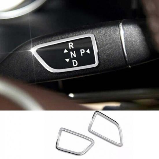 2015- Steering Wheel For Benz C-Class Silver Aluminum Gear Shift Lever Trim