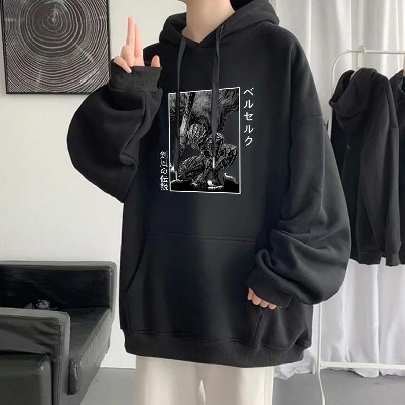 Autumn And Winter New An Animation Cartoon Printing Tide Brand Sweater Men'S And Women'S Sports Leisure Loose Jumper Hoodie