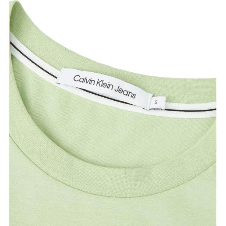 Calvin Klein Logo Print Crew Neck T-Shirt Women Tops Teal J218885-L99