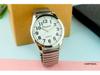 Large Number Luminous Elderly Quartz Watch with Waterproof Stainless Steel Elastic Band