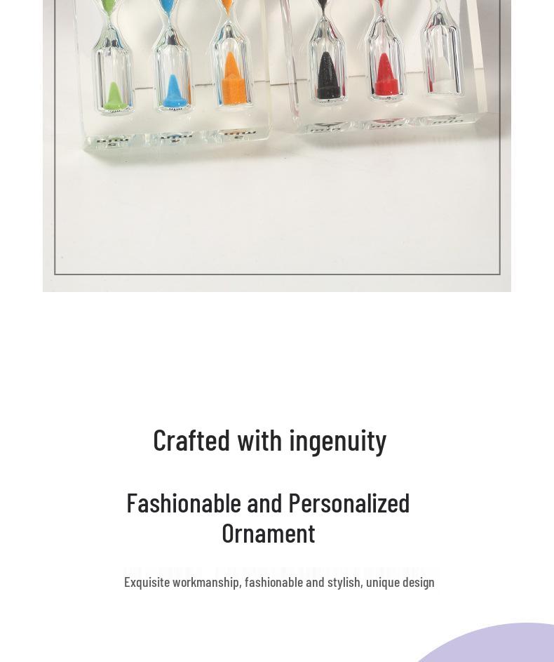 Set of Transparent Acrylic Hourglass Timers (1-5 Minutes) - Creative Home Decor & Student Gift