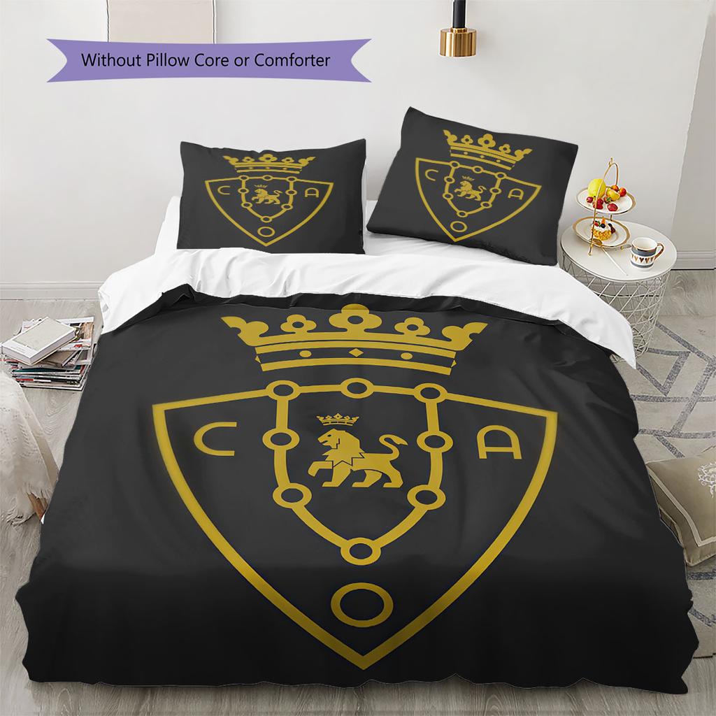Osasuna Force Bettwäsche Steppdecke Set Bettbezug Kissenbezug Heimdekoration Geburtstagsgeschenk (1 Bettbezug + 2 Kissenbezüge, ohne Füllung)