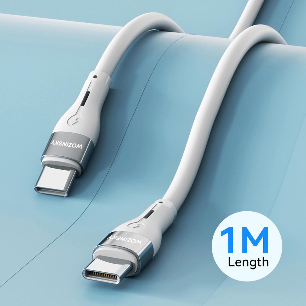 Wozinsky USB-C to USB-C PD 65W Charging Cable 1m - White