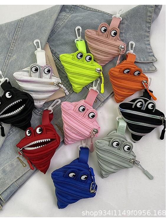 

Creative Detachable Zipper Pen Bag - Large Capacity, Fashionable Cute Design, Funny & Stylish неоновый зеленый