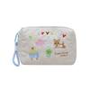 Ins Embroidery String Makeup Bag New Cute Cartoon Dot Flower Student Stationery Pencil Pouch Large Capacity Makeup Storage Bag