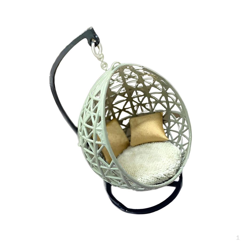Dollhouse Miniature Hammock Chair Sand Table Accessory Craft Model for DIY Projects