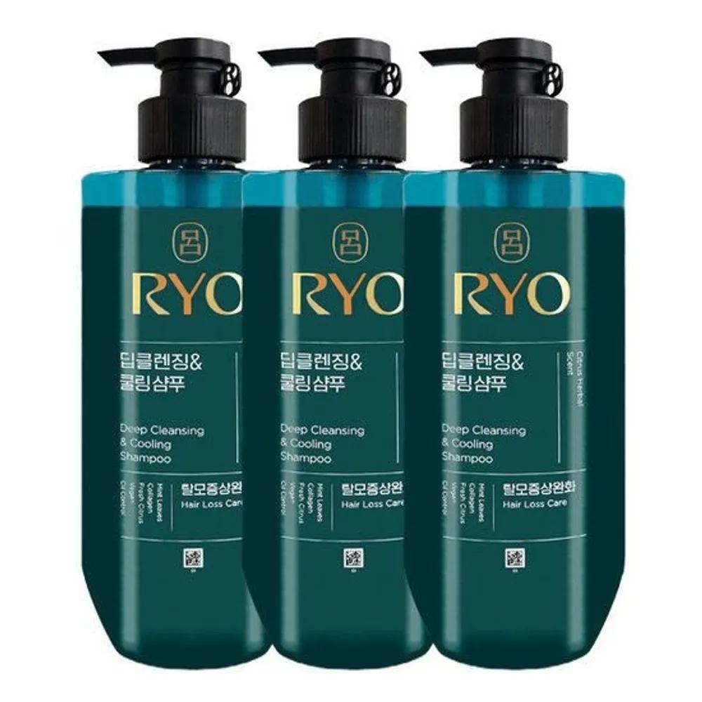 [Ryo] Ryo Cheong-ah Deep Cleansing & Cooling Shampoo 592ml x3