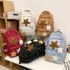 American Retro Schoolbag Female College Student Cute Star Backpack Large Capacity Junior High School Student Travel Backpack Tide
