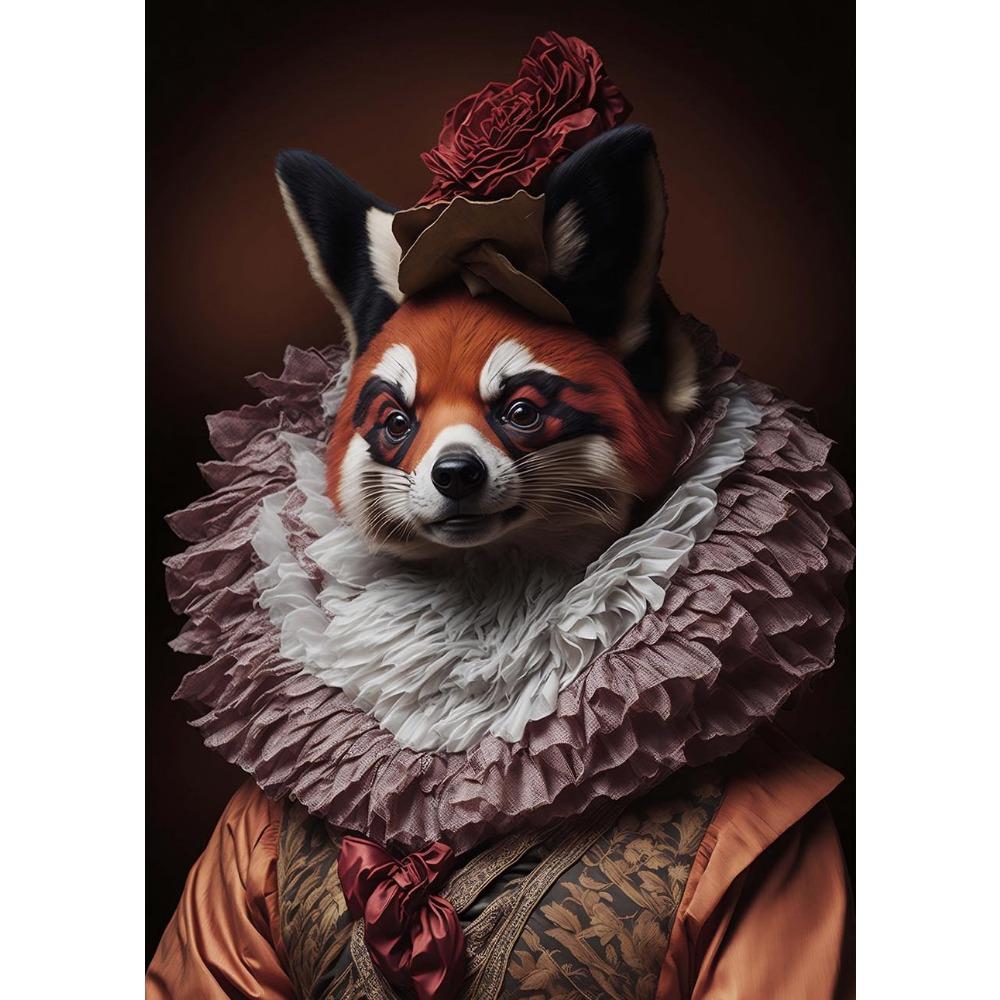 

Портреты животных готическая сова лиса кролик олень тигр птица плакат печать на холсте настенное искусство картина для гостиной домашний декор 21*30cm No Frame