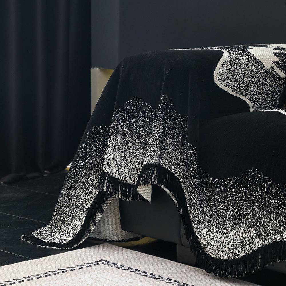 Alien Tassel Sofa Towel Blanket Thicken Printed Throw Vintage Simple Pattern Sofa Blankets Air Conditioning Nap Sofa Towels