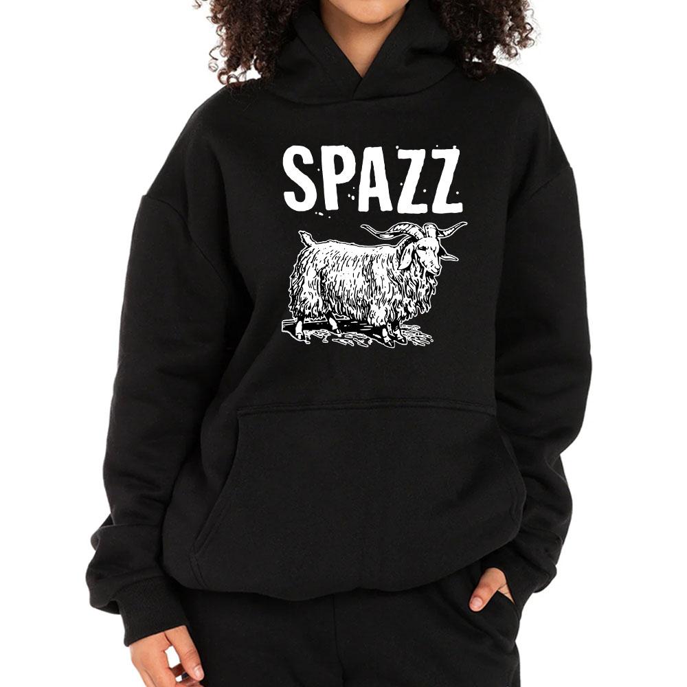 

Хип-хоп рок-группа SPAZZ толстовки зимняя флисовая одежда для женщин Sudaderas Para Mujer графические пуловеры повседневные унисекс толстовки XS чёрный