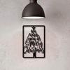 Metal Christmas Wall Decor We Wish You Merry Holiday Black Hanging Art Craft Home Bedroom Kitchen Garden Gift 7.5x11in
