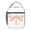 Bunte Mandala Libelle Isolierte Lunchtasche für Damen Kinder Tragbare Lebensmittelboxen Thermische Lunchbox Tragetasche