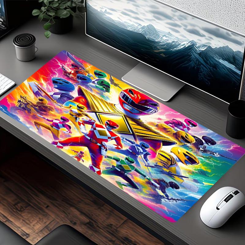 Mighty Morphin Power Rangers Print Mouse Pad, for Keyboard Pad Laptop PC Mat for Office Home Use, Desk Decor, Perfect Birthday Gift for Gamers