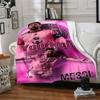 Messi Customize Your Name Blanket Multi-purpose Personalized Blanket Soft Warm Cozy Versatile for Bedding Sofa Nap Office Chair
