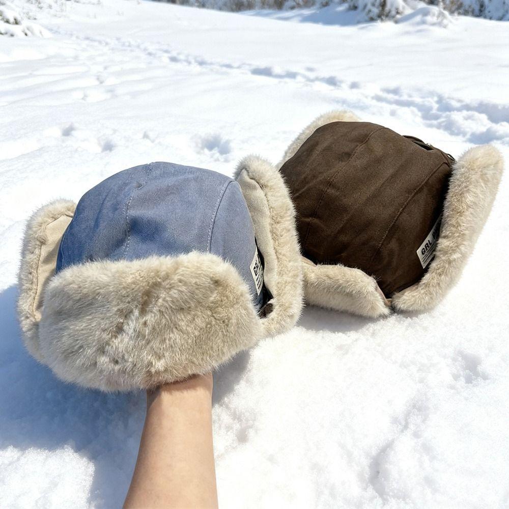Windproof Winter Cap Thermal Bomber Hat All-Match Ear Protection Hat Traveling
