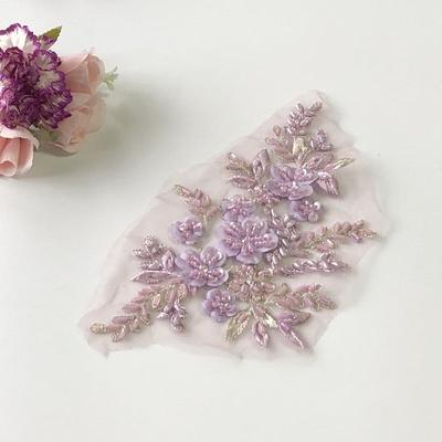 Dekorace Hanfu Korálky Trojrozměrné doplňky Látkové samolepky pro domácí kutily Krajka Nášivka Svatební šaty Květinové síťovina Vyšívané