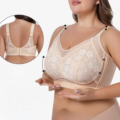 Ultra-thin and Comfortable Bras for Large Breasts That Make Them Look Smaller Full-cup Gathered and Anti-sagging Plus-size Bras