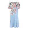Women's Casual Sundress Summer Boho Beach Dress Floral Blouses For Women O Neck Loose Dresses