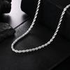 Copper 16/18/20/22/24 Inch 4mm Twisted Rope Chain Necklace For Women Man Fashion Wedding Charm Jewelry