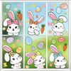 Easter 2026 Cartoon Bunny Animal Window Glass Stickers