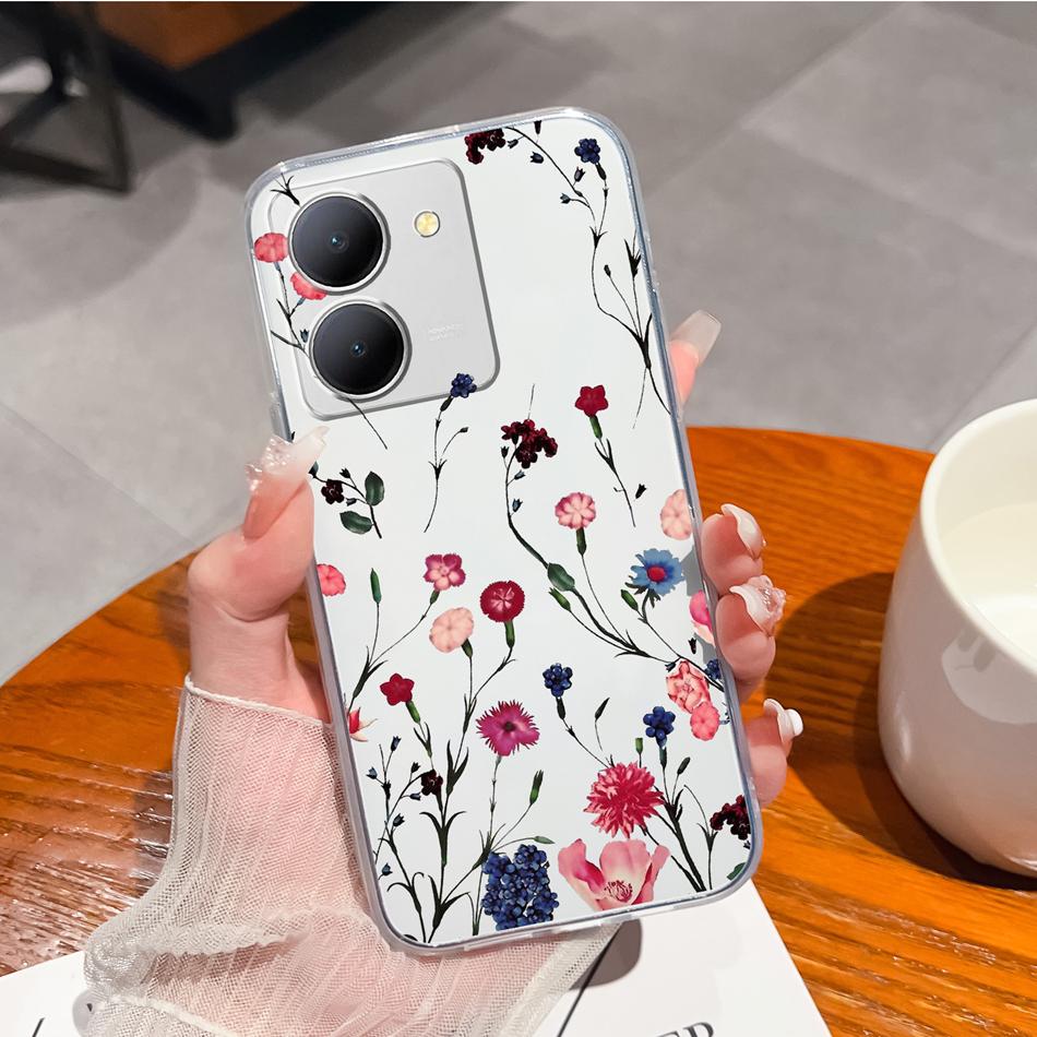 Creative Case For Vivo Y36 5G Soft Transparent TPU Silicone Model V2248 Slim Phone Shell Shockproof Protective Back Cover Coque