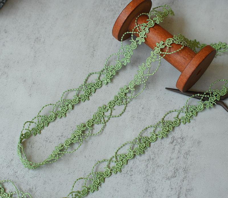 Colorful 2cm Floral Polyester Lace Trim for DIY Clothing Accessories