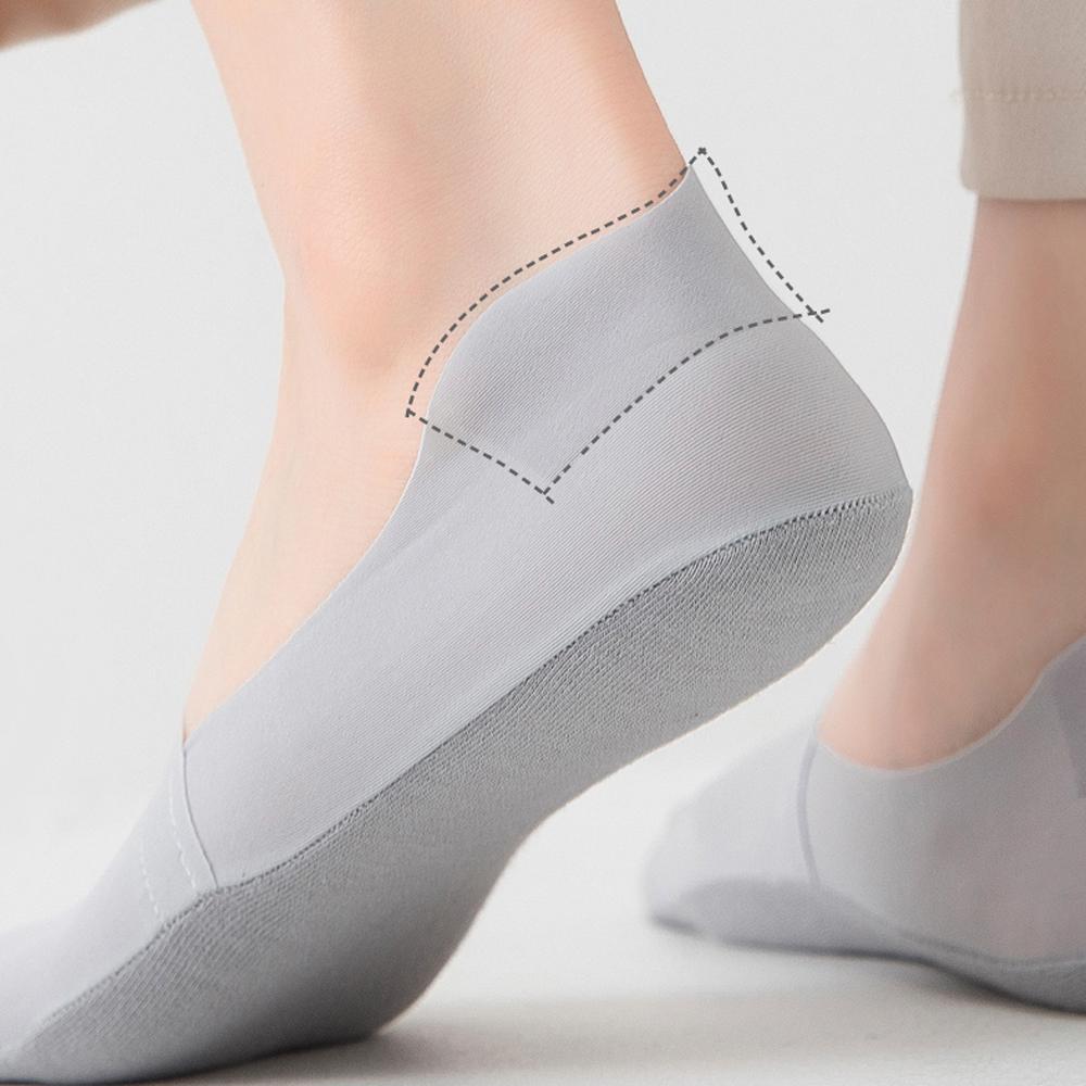 Trendy Non-slip Seamless Invisible Women Sock Sock Slippers Boat Socks Ice Silk