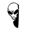 Yousheng Metal Alien Sign Peeping Around Alien Silhouette Sign Garden Decor Flip-off Alien Decoration for Outdoor Yard Tree Fence Post