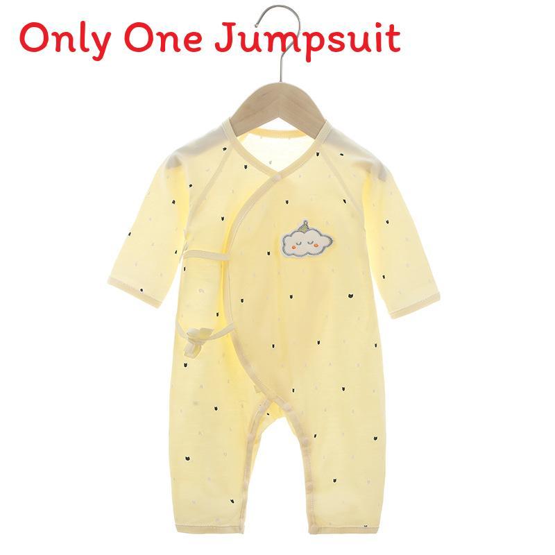 Sommerlicher Baby-Baumwollbody mit langen Ärmeln und Schmetterlingsmotiv für Neugeborene
