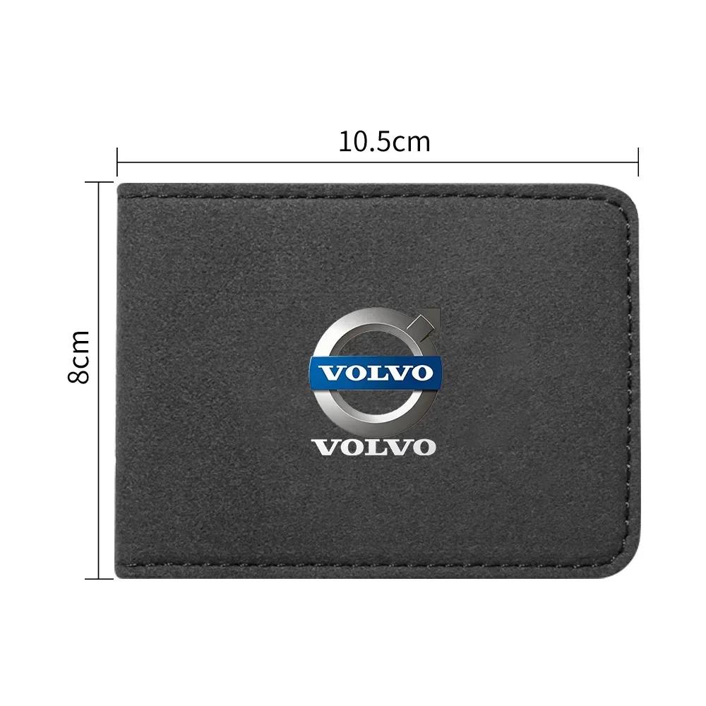 Car Driving License Bag Card Credit Holder Purse For Volvo C30 V40 V60 V90 S40 S60 S80 S90 S80L XC40 XC60 XC90 AWD T4 T5 T6 T8 FE3