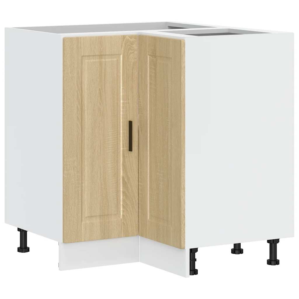 Corner Kitchen Base Cabinet Porto Sonoma Oak Wood Composite