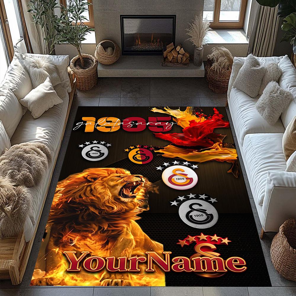 Galatasaray Customizable Name Floor Mat Suitable For Study Room Living Rooms Entryway Balcony Antislip Carpet Anime Office Decor