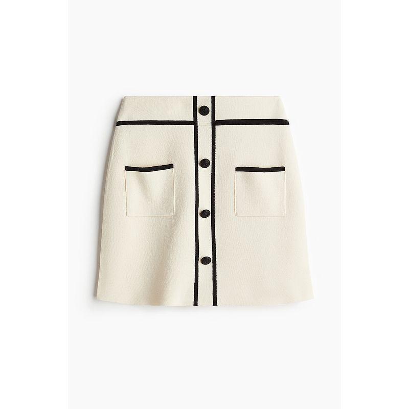 

HM Women s Skirt Autumn Leisure High Waist Silm Fine Knitting Skirt 1258071