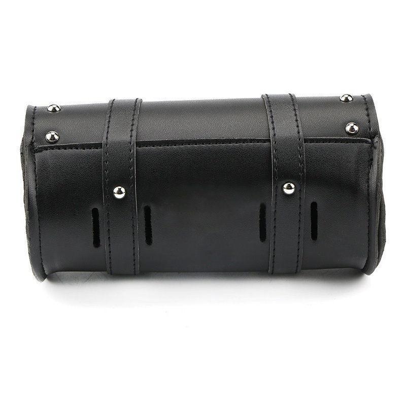 Universal Motorcycle Saddlebag Tool Bag Mounting Strap Round Fork Bag For Harley