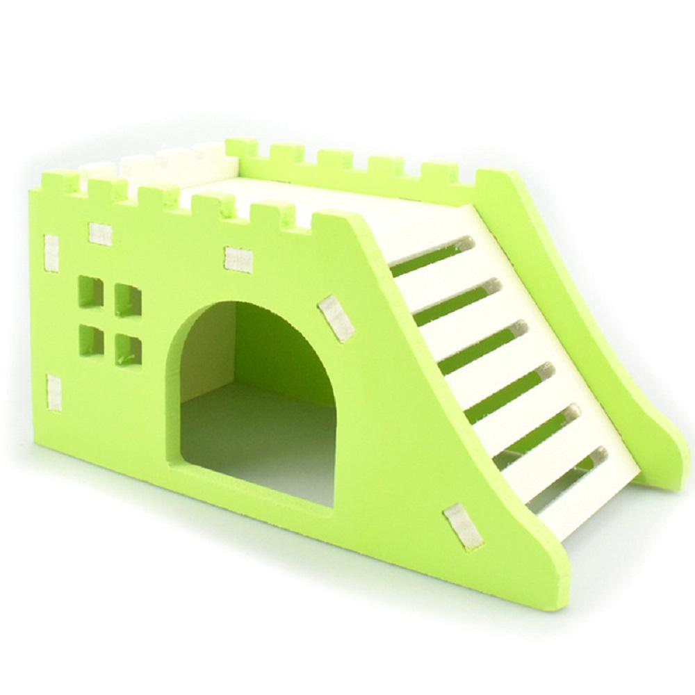Buy Hamster Toy Nest Small Animal Wood House Bed Cage Nest Castle Toy