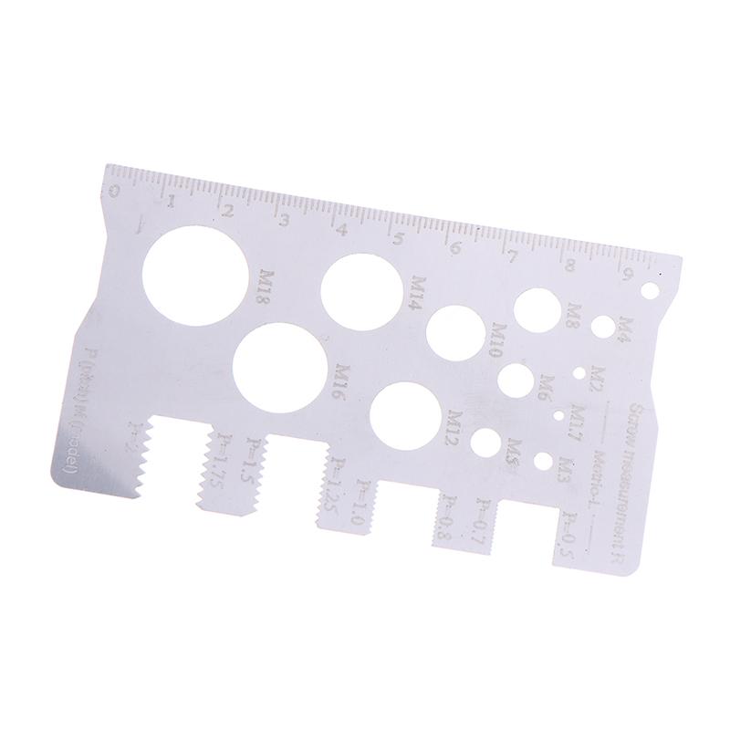 Durabler Stainless Steel Ruler Screw Measuring Ruler Precise Pitch Measurement Thread Gauge Screw Measurement Ruler Measuring